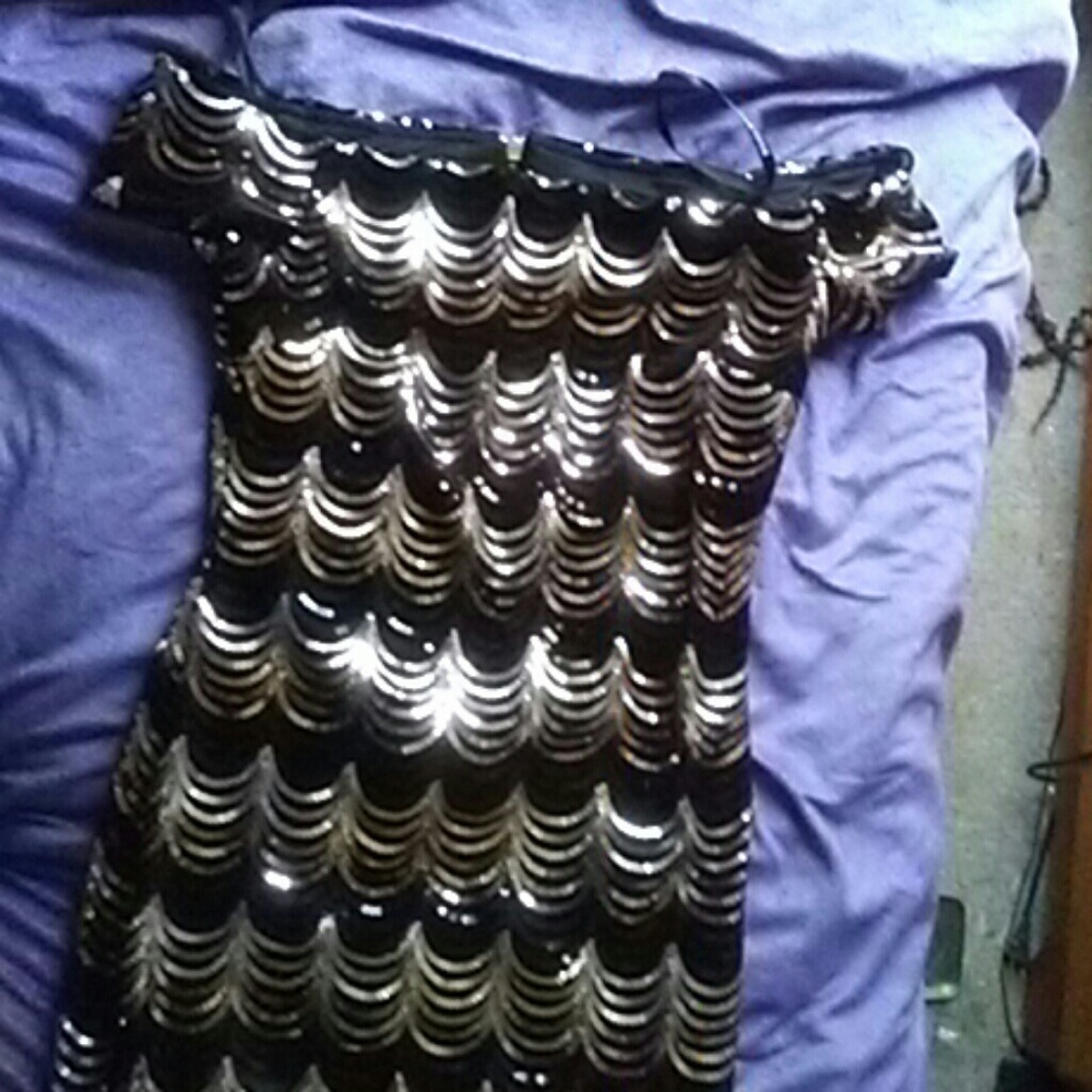 Gold and black dress